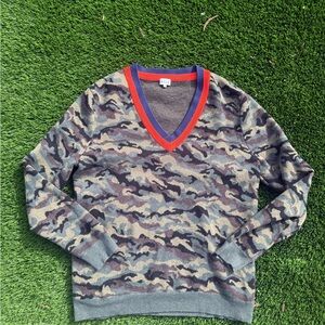 Kule Camouflage V-Neck Sweater